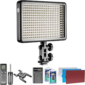 Neewer 90090718 LED 308C Dimmable On-Camera Video Light Kit