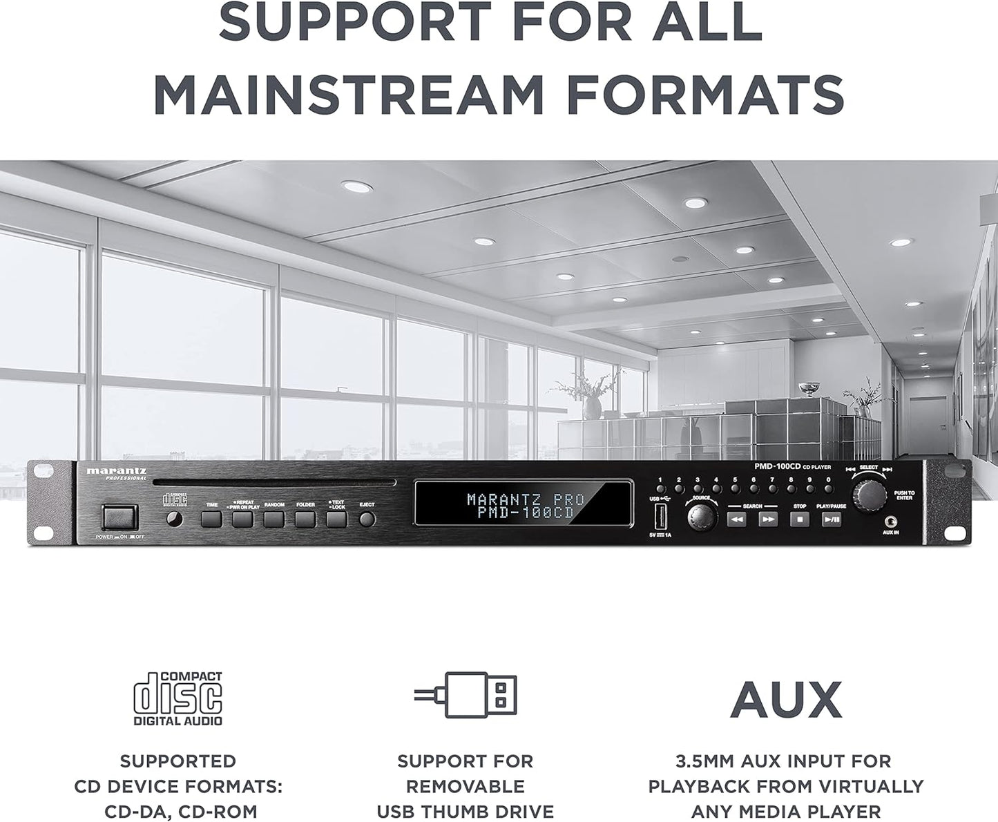Marantz PMD100CD Professional Rackmount CD Player with USB