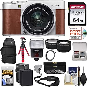Fujifilm X-A5 Digital Camera Kit with 15-45mm Lens Brown