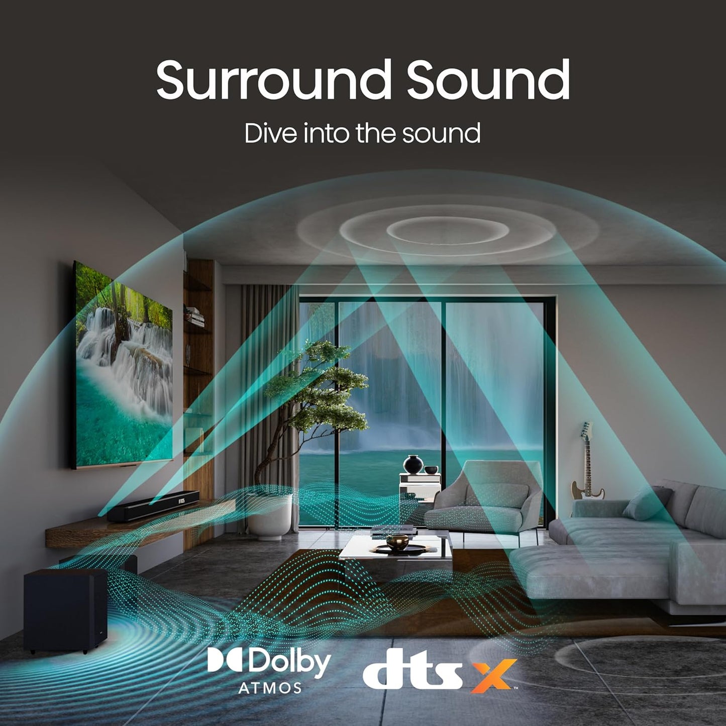 Hisense AX3125H 3.1.2Ch Dolby Atmos Sound Bar w/ Wireless Subwoofer