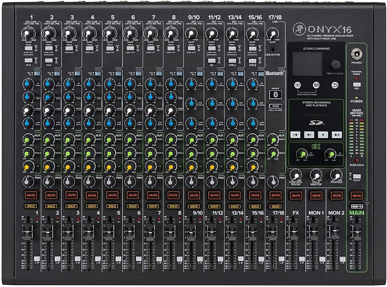 Mackie Onyx16 16-Channel Analog Mixer with USB