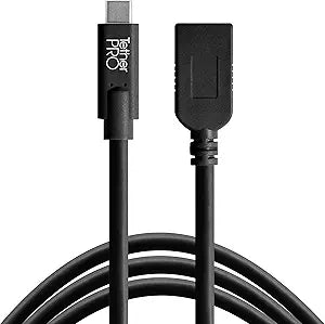 Tether Tools CUCA415-BLK USB-C to USB Adapter 15ft