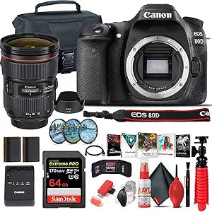 Canon 1263C004 EOS 80D DSLR Camera with 24-70mm Lens Kit