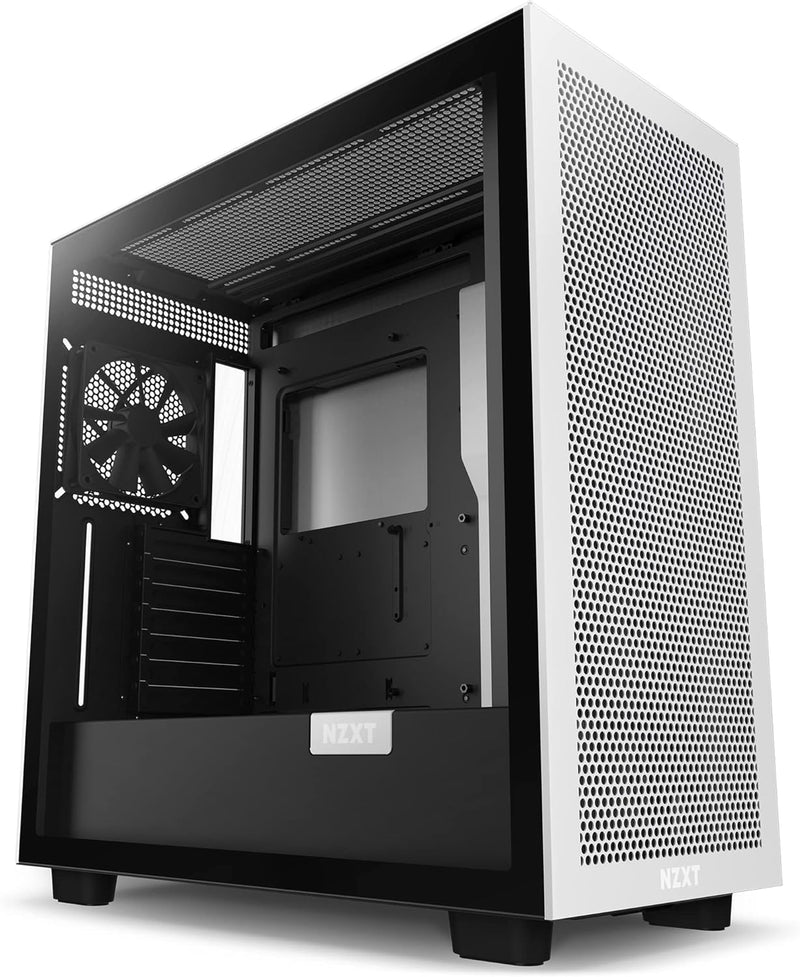 NZXT H7 Flow CM-H71FG-01 White/Black ATX Case — main product image
