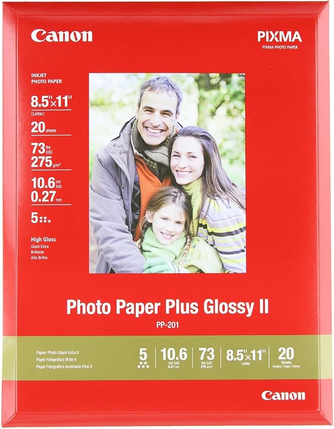 Canon 2311B001 Photo Paper Plus Glossy II 8.5x11 — main product image