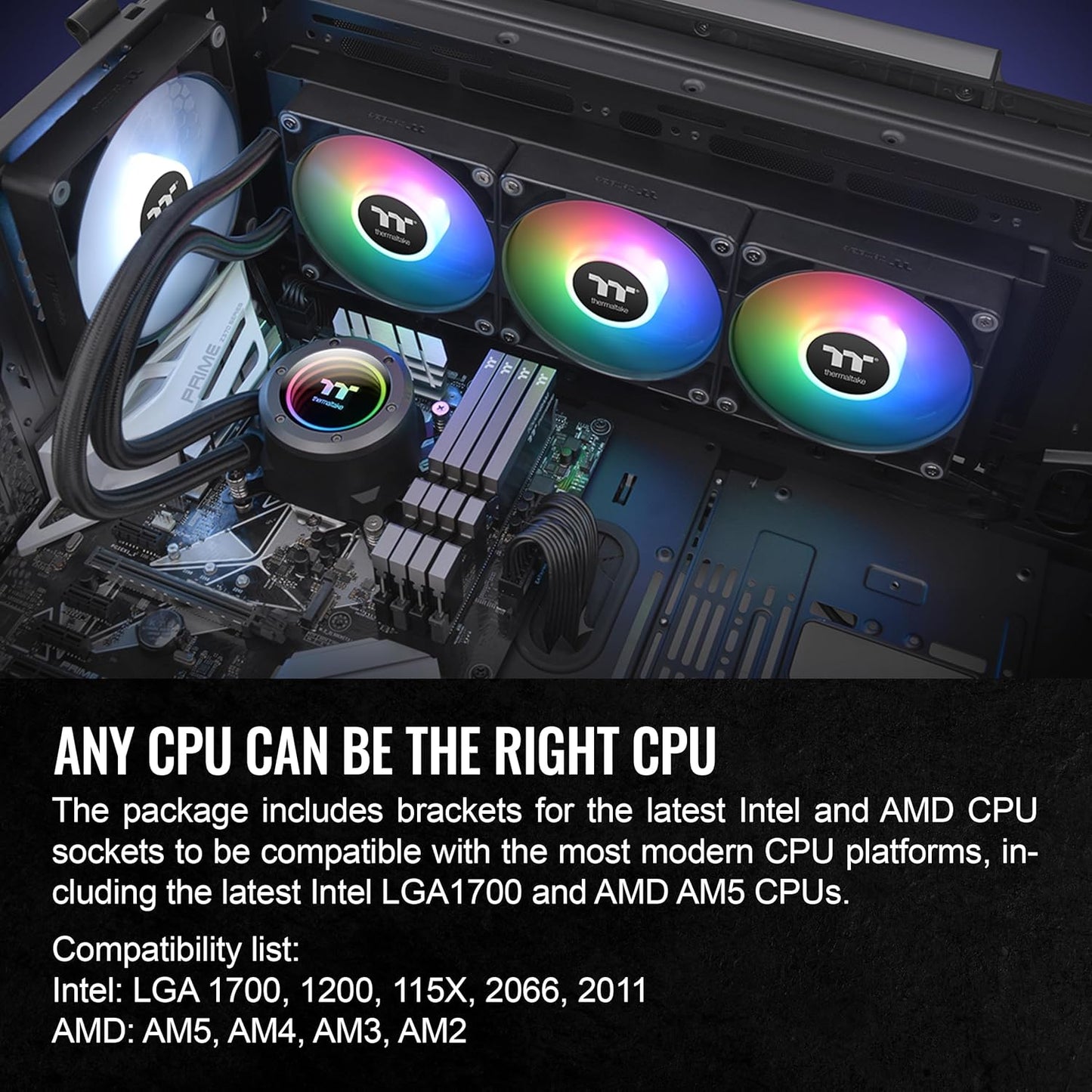 Thermaltake CLW362PL12SWA TH360 ARGB CPU Liquid Cooler