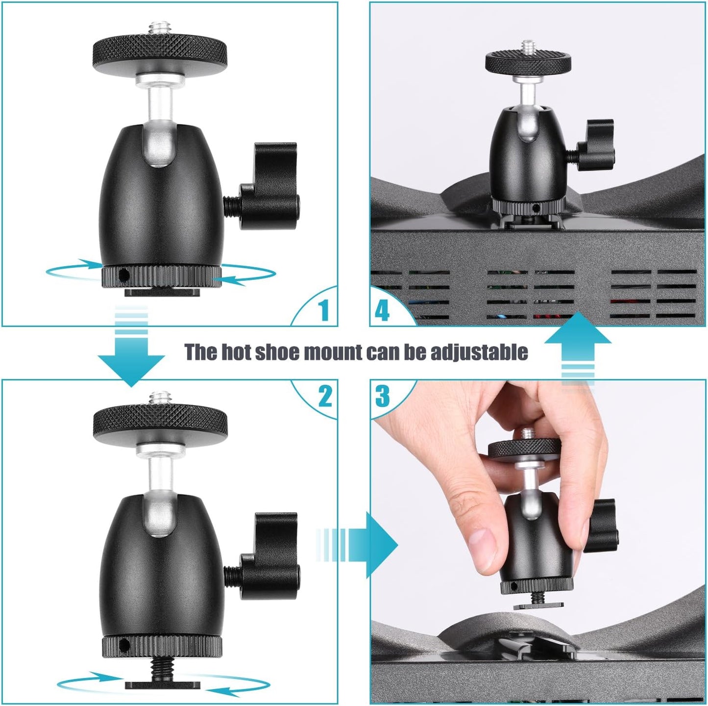 Neewer Mini Tripod Ball Head with Phone Holder