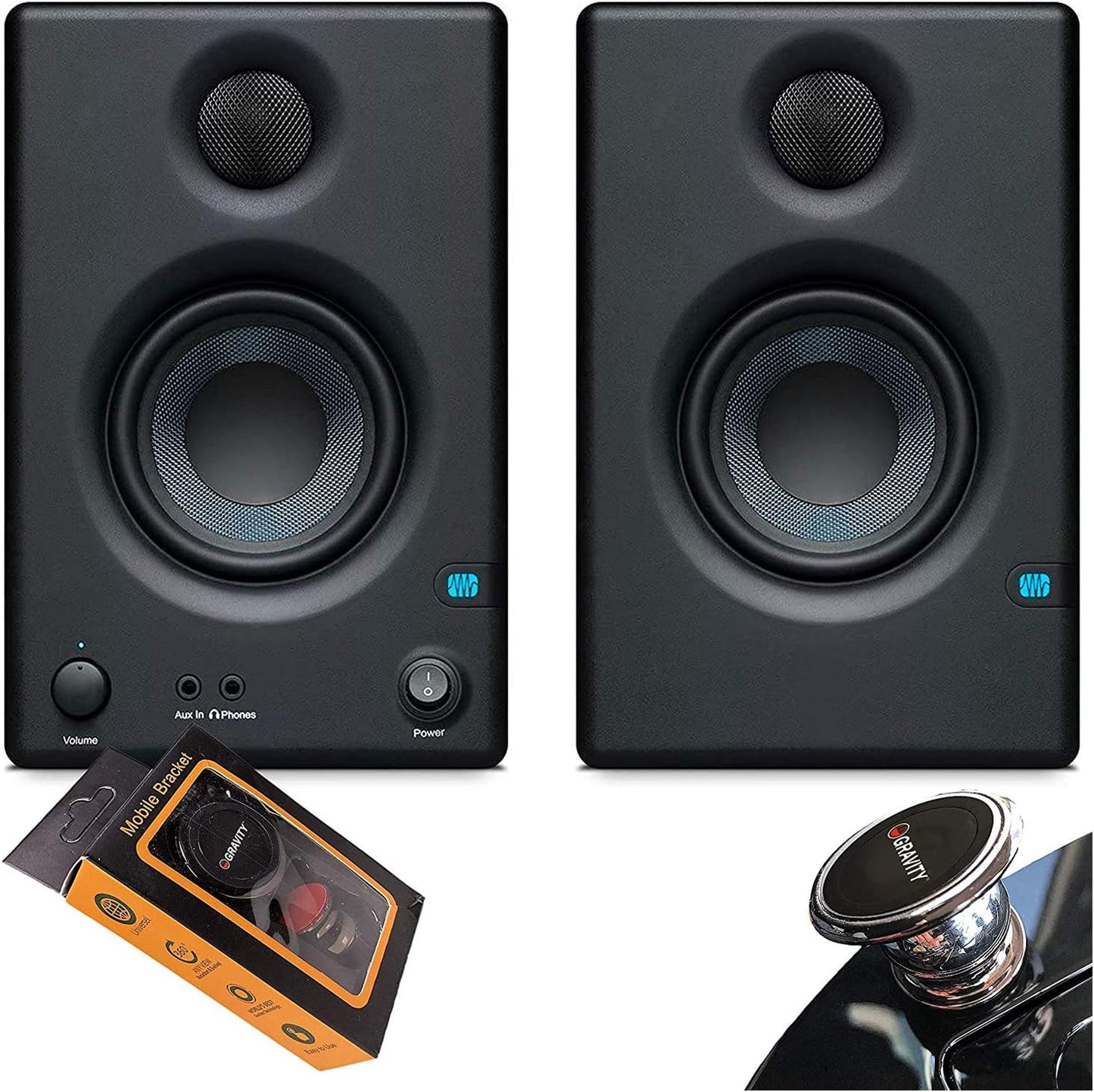 PreSonus E3.5 + GPH 3.5" Powered Studio Monitor Pair