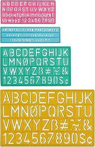 Westcott 02145 Letter Stencil Guide Set 4-Pack — main product image