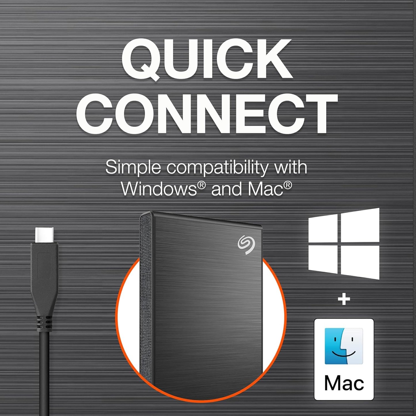 Seagate STKG1000400 One Touch 1TB Portable SSD - Black