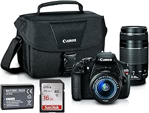 Canon EOS Rebel T5K5 Digital SLR Camera Lens Bundle