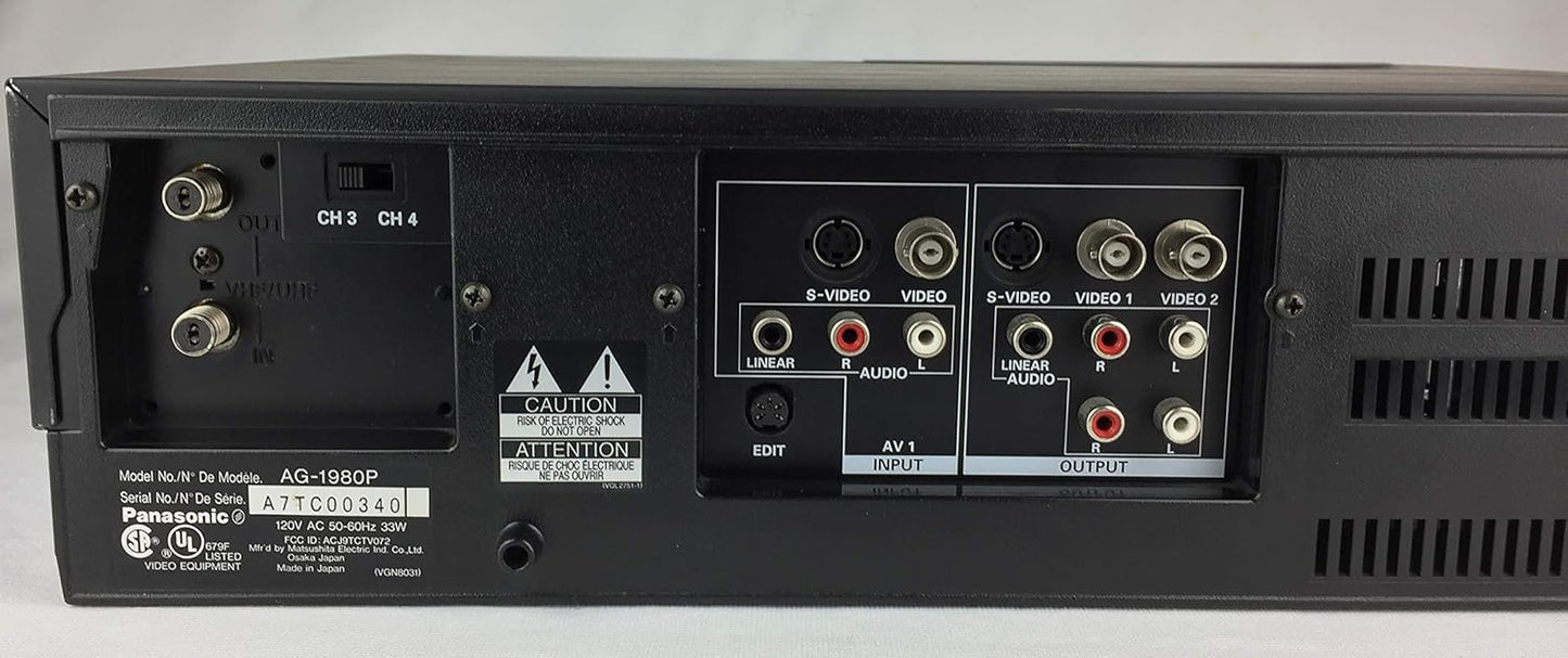 Panasonic AG-1980 S-VHS VCR Editor TBC DNR