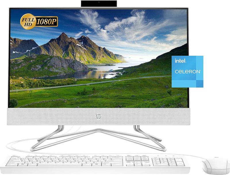 HP Celeron All-in-One Desktop 12GB RAM 256GB SSD — main product image
