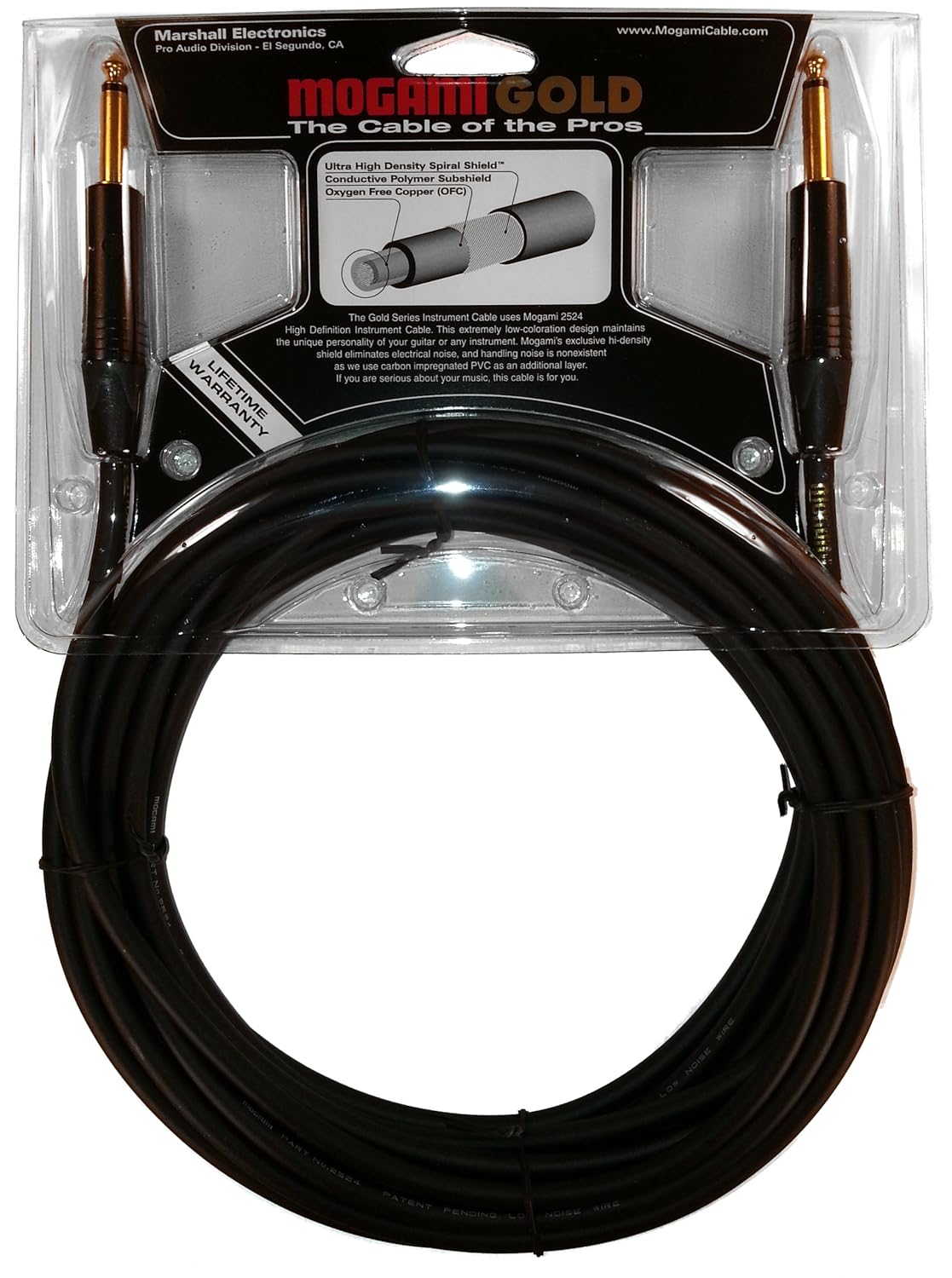 Mogami Gold Instrument 25ft Guitar Cable
