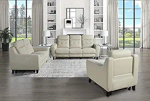 Lexicon 194840167075 Clementine Cream Power Reclining Living Room Set