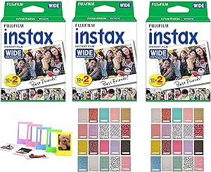 Fujifilm Wide Instant Film 60 Exposures + Stickers