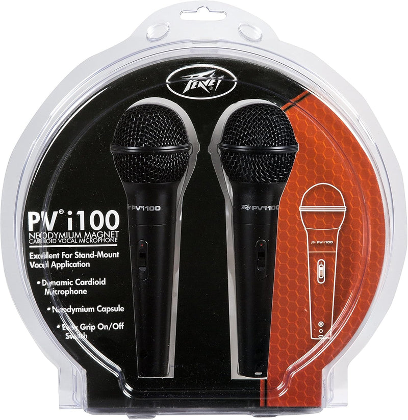 Peavey 03016900 PVi 100 Dynamic Cardioid Microphone 2-Pack — main product image