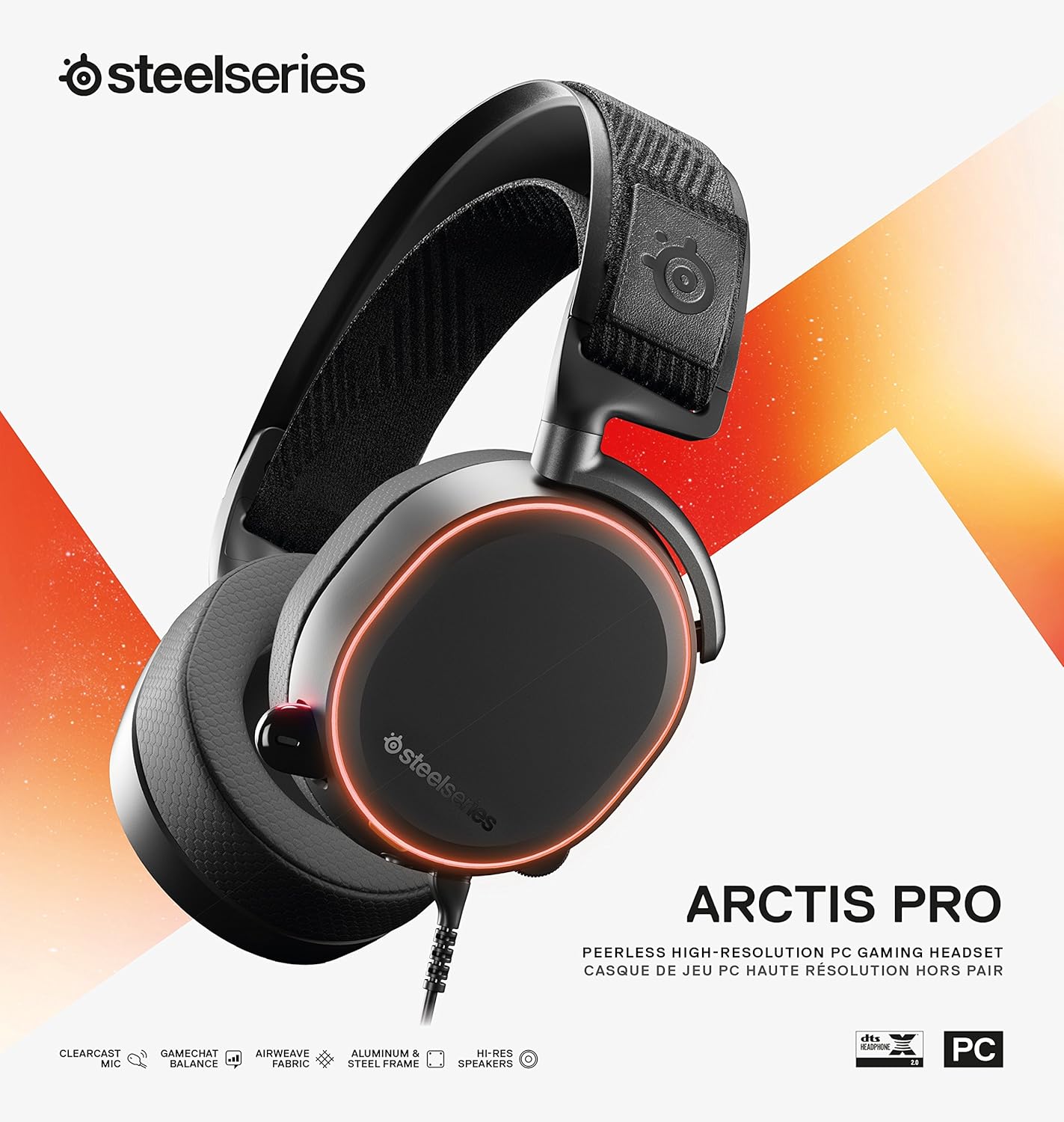 SteelSeries 61486-cr Arctis Pro Hi-Res Gaming Headset (Renewed)