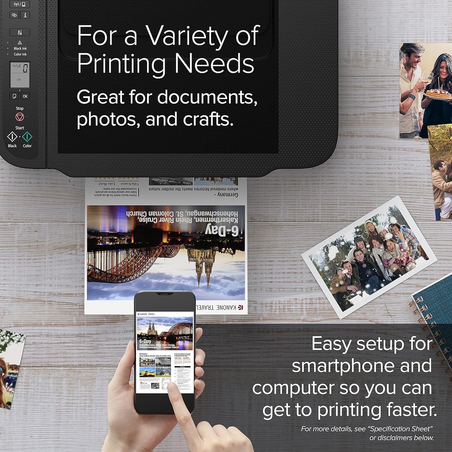 Canon PIXMA TS3522 Wireless All-in-One Inkjet Printer