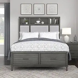 Lexicon 194840156901 Agery Gray Queen Platform Bed