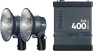 Elinchrom EL10414.1 Quadra ELB 400 Two Action Heads Kit