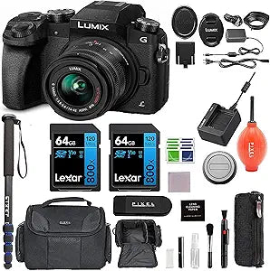 Panasonic DMC-G7KK Lumix G7 4K Camera 14-42mm Bundle