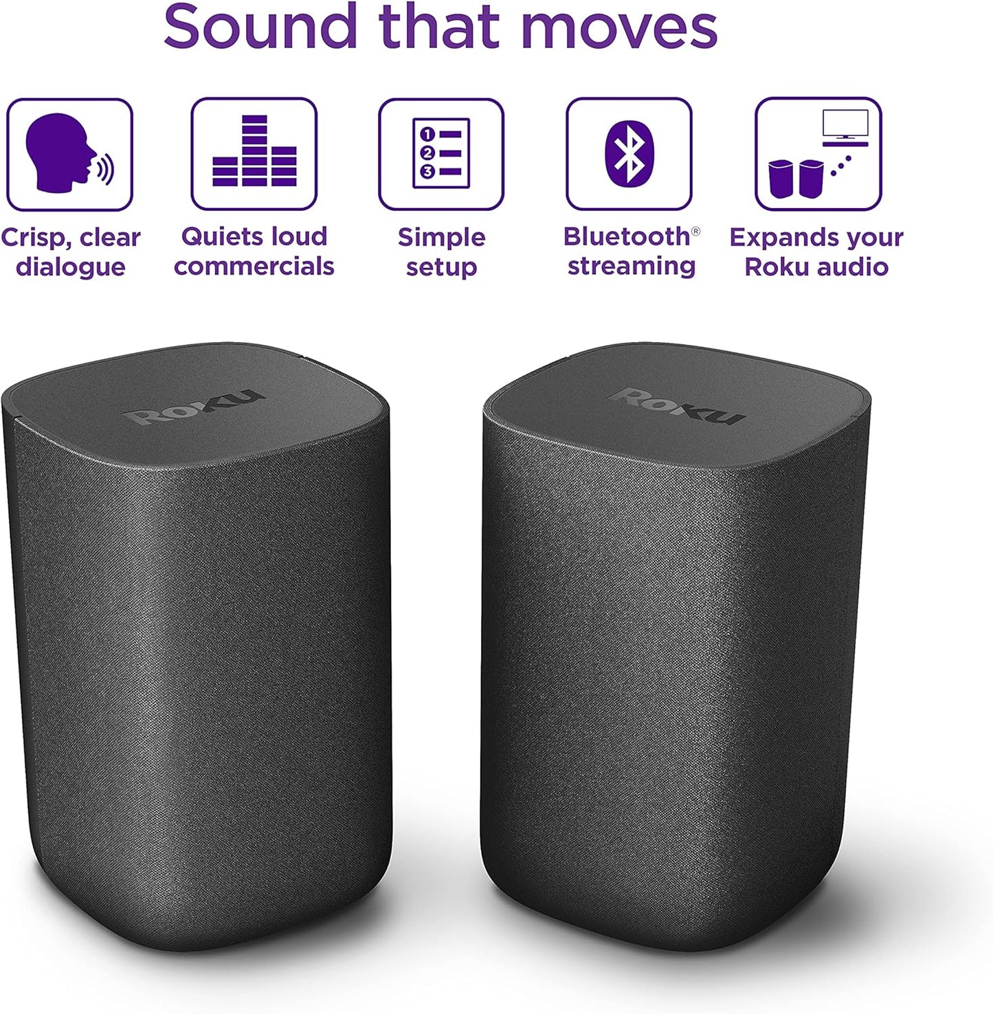 Roku 9020R2 Wireless Speakers for Roku TV (Pair)