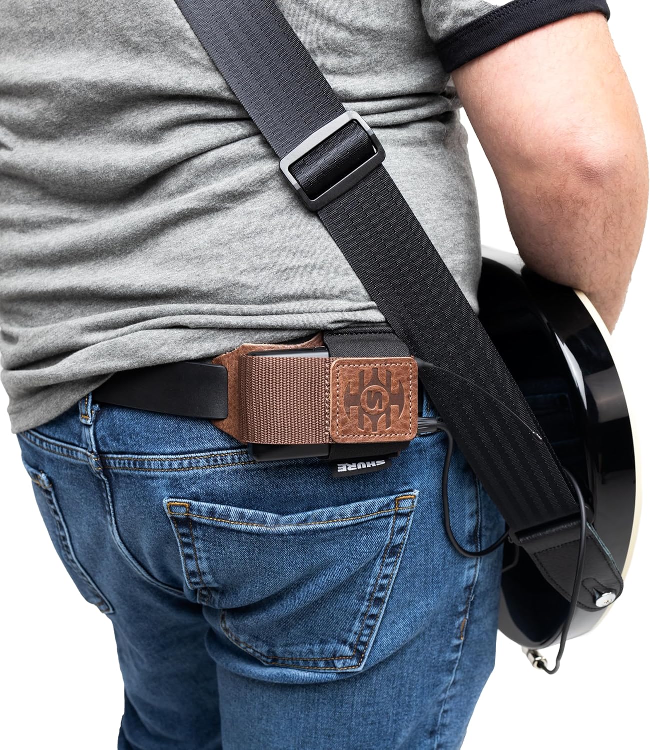 Shure SH-BODYPACK-PBN-L Leather Wireless Bodypack Pouch