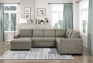 Lexicon 194840154877 Meriah 3-Piece Sectional Sofa with Chaise