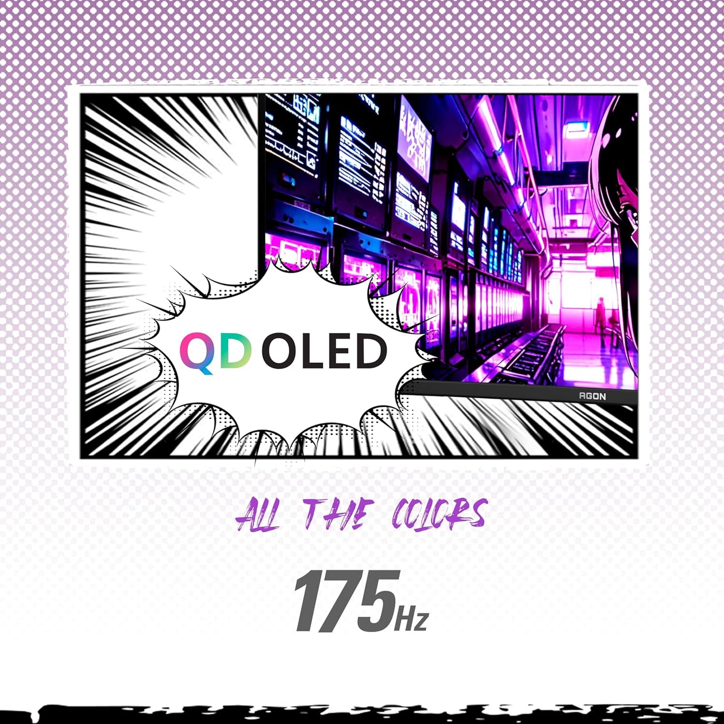 AOC AG346UCD Agon PRO 34'' Curved QD OLED Gaming Monitor