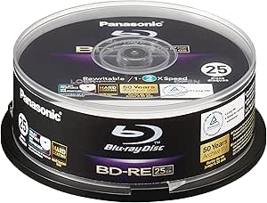 Panasonic LM-BES25WE25 25GB Rewritable Blu-ray Disc Spindle