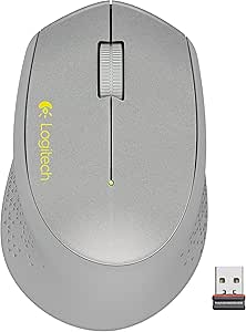 Logitech 910-004352 Wireless Mouse - Silver Ergonomic