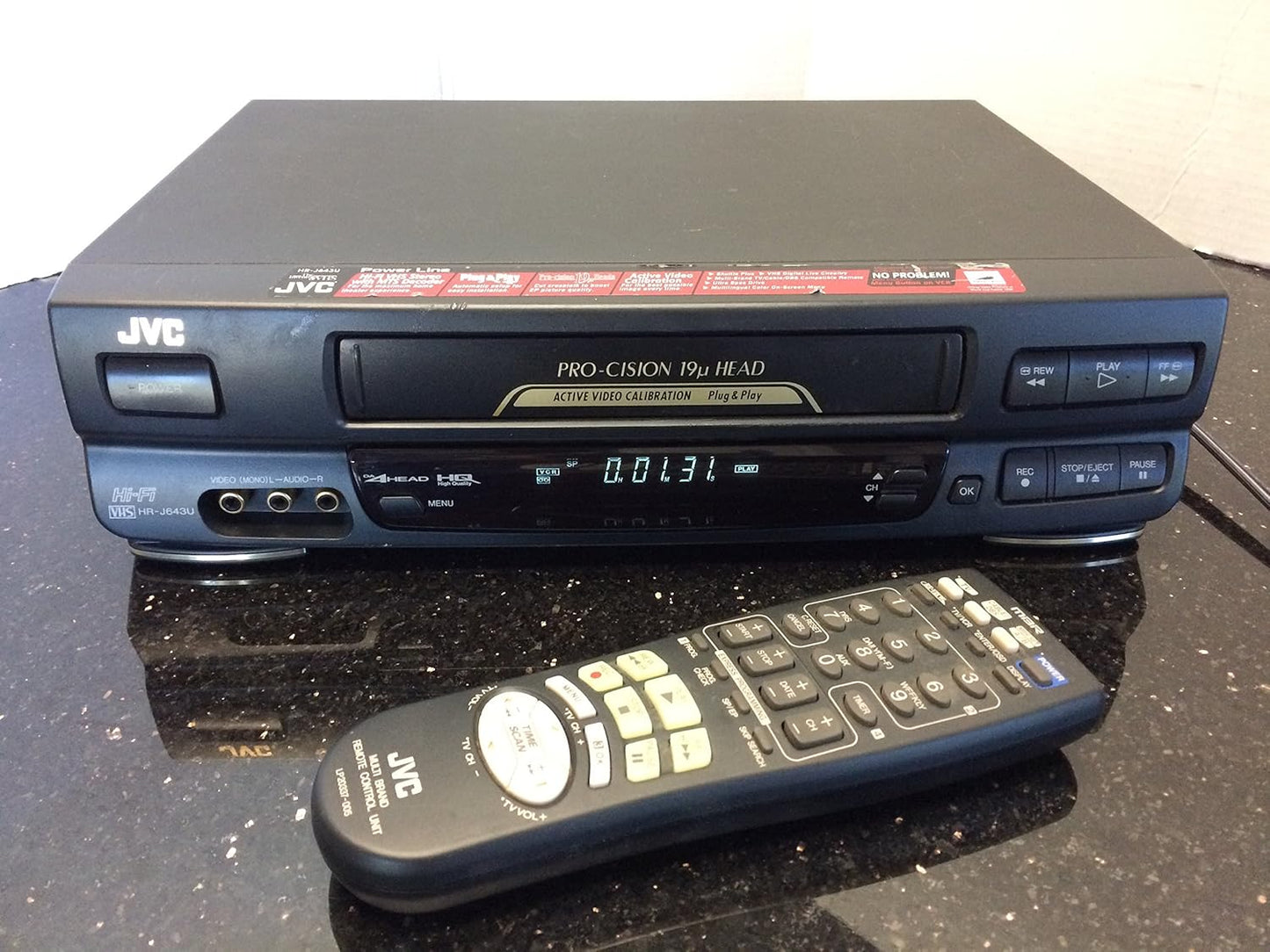 JVC HR-J643U 4-Head Hi-Fi Stereo VHS VCR Player