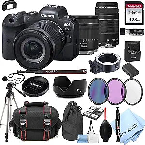 Canon EOS R6 Mirrorless Camera Kit w/ 24-105mm & 75-300mm Lens