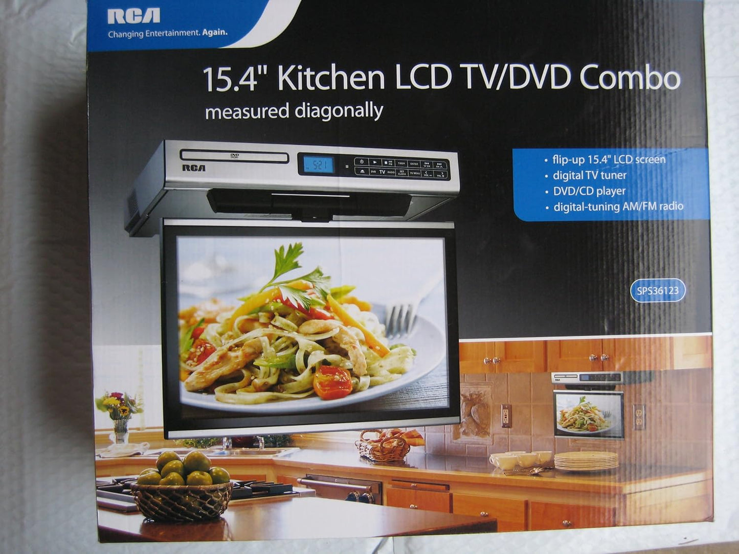 RCA SPS36123 15.4" Kitchen TV/DVD Combo: Under Cabinet LCD