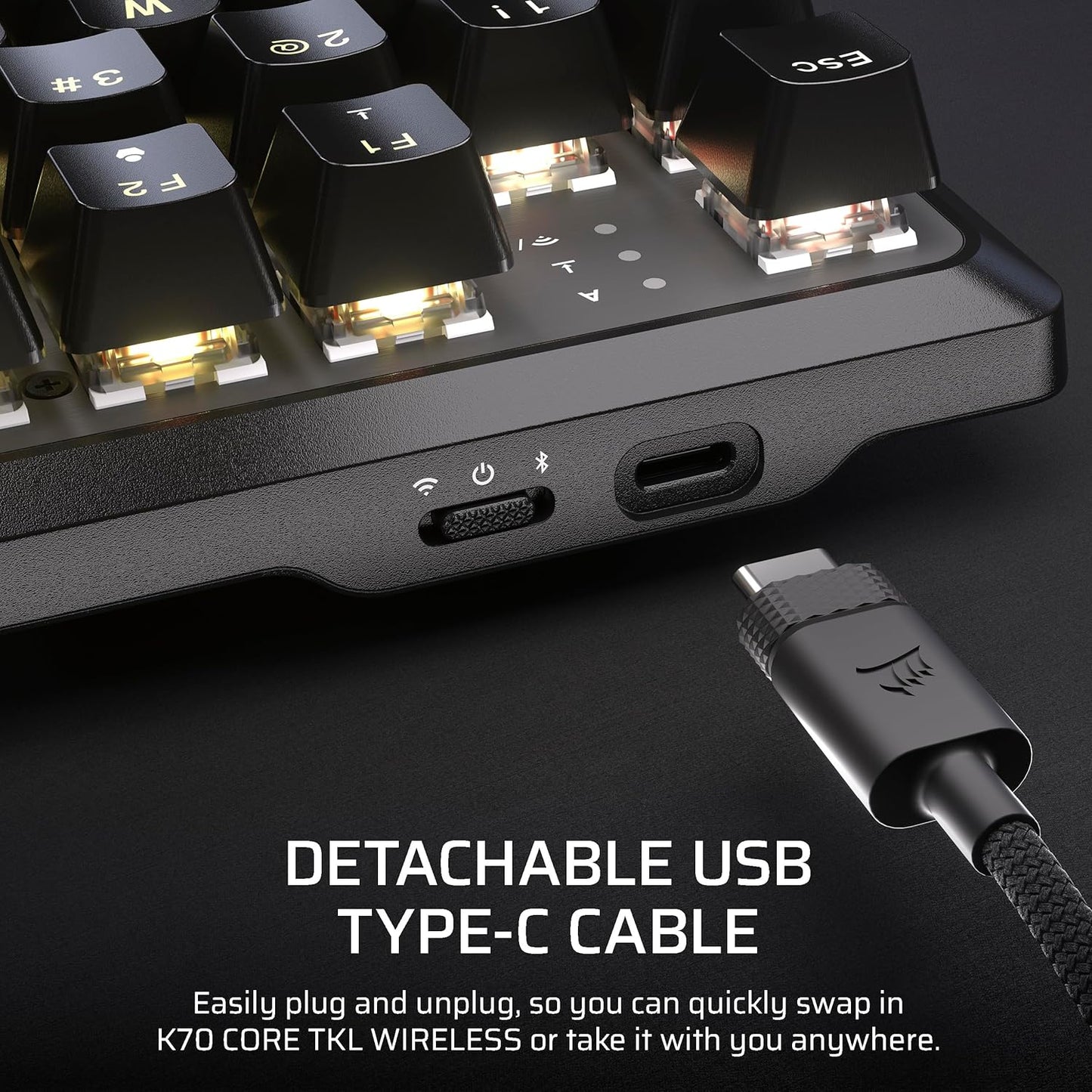 Corsair CH-914901E-NA K70 CORE TKL Wireless RGB Keyboard