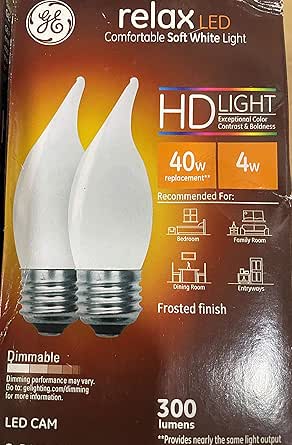 GE Relax LED 40W Replacement Dimmable Bulbs (2-Pack)