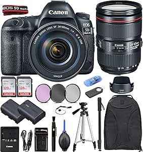 Canon 1483C010 EOS 5D Mark IV DSLR Camera Bundle 24-105mm Lens