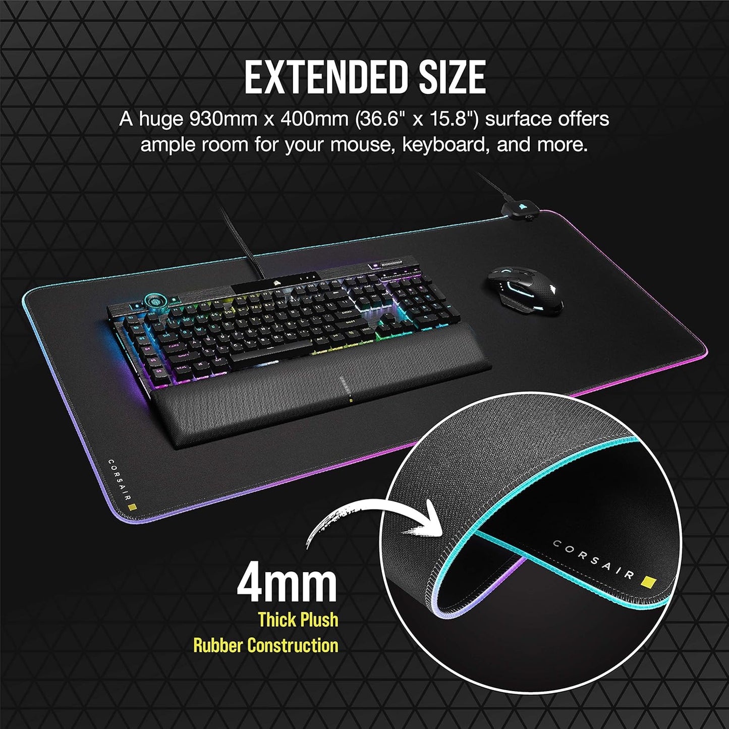 Corsair CH-9417070-WW MM700 RGB Extended Mouse Pad