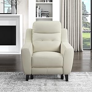 Lexicon 194840167037 Clementine Power Recliner - Cream — main product image