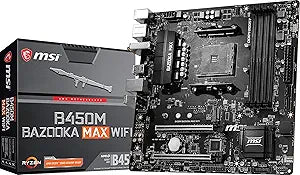 MSI B450M BAZOOKA MAX WIFI AMD Ryzen Gaming Motherboard