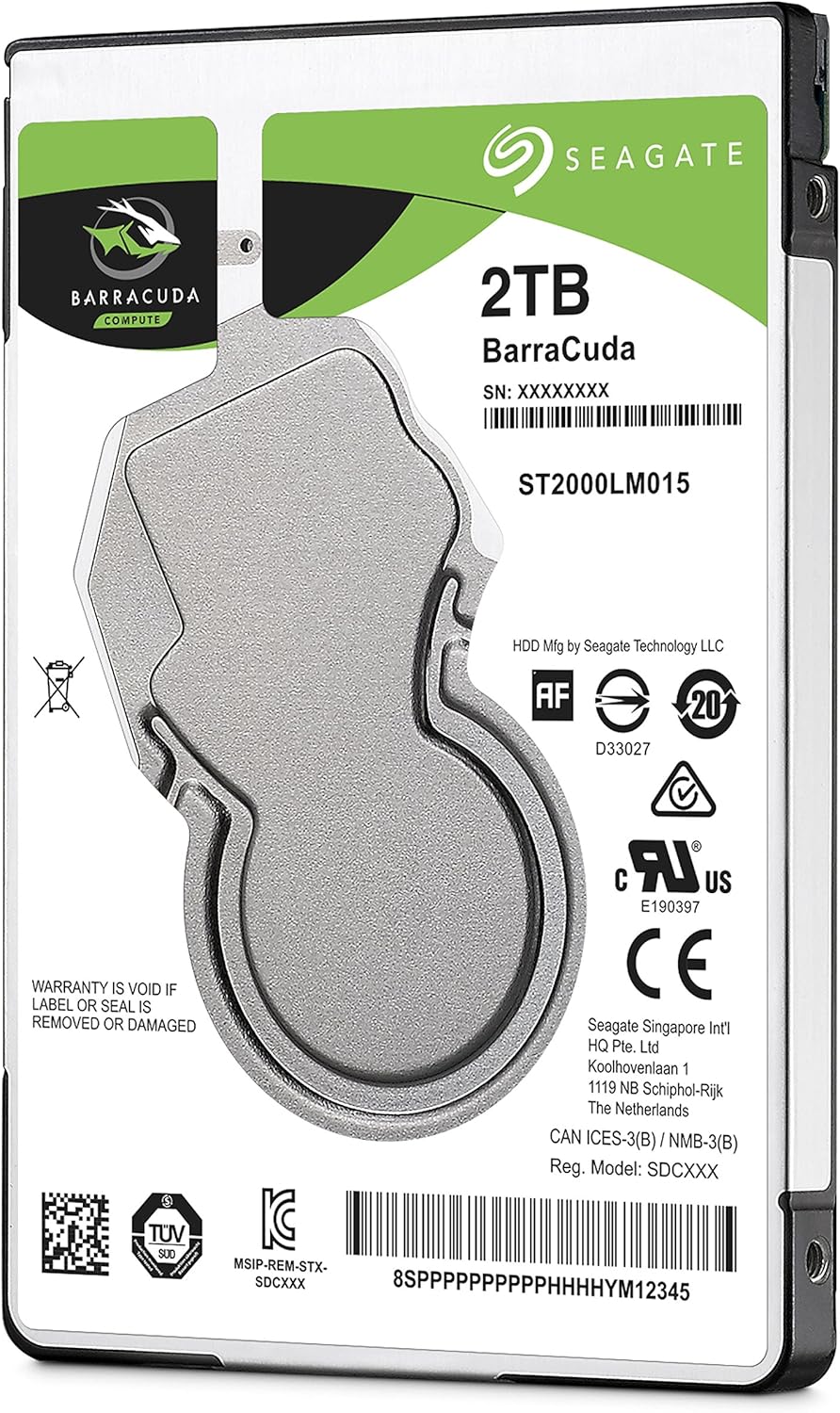 Seagate ST2000LM015 2TB BarraCuda HDD - 2.5", SATA 6Gb/s