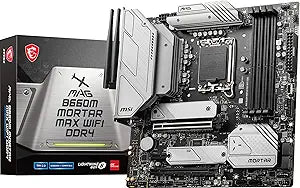 MSI 9B13-144-581 MAG B660M Mortar MAX WiFi DDR4 Motherboard