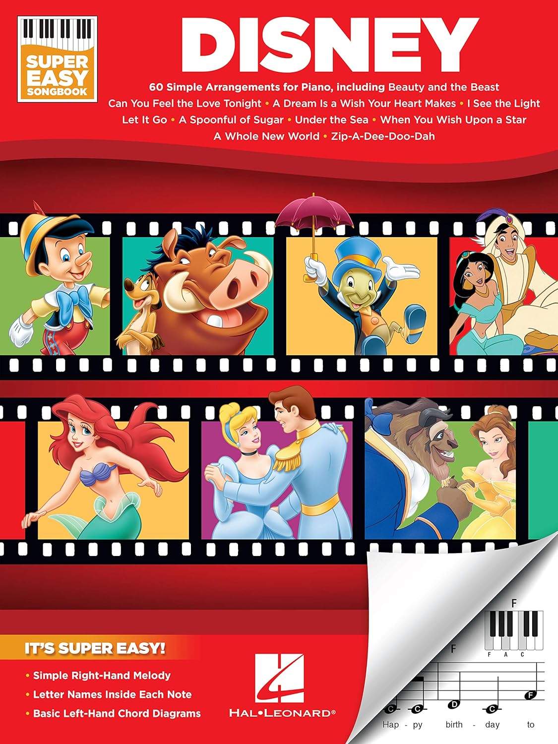 Hal Leonard Corporation Disney Super Easy Songbook Piano
