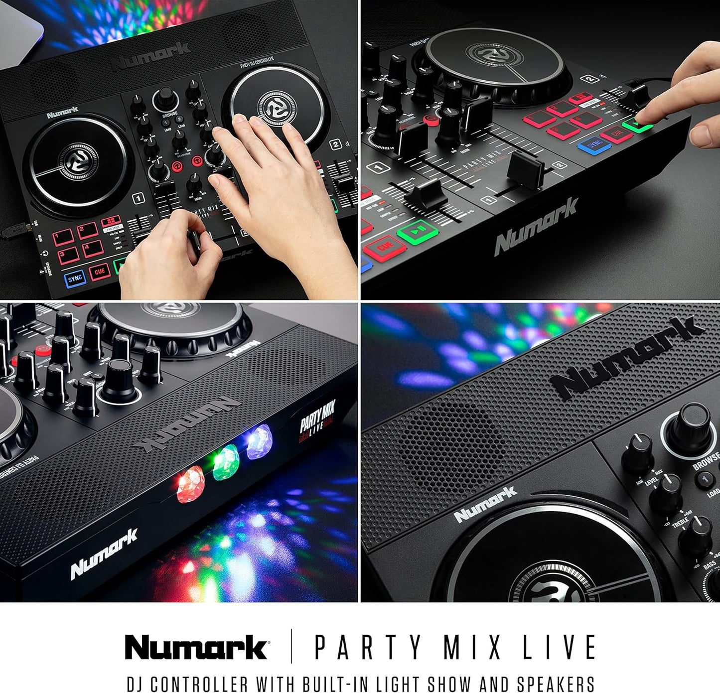 Numark Party Mix Live DJ Controller with Speakers & Lights