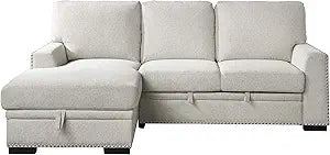 Lexicon Winona Beige Sectional Sofa with Left Chaise