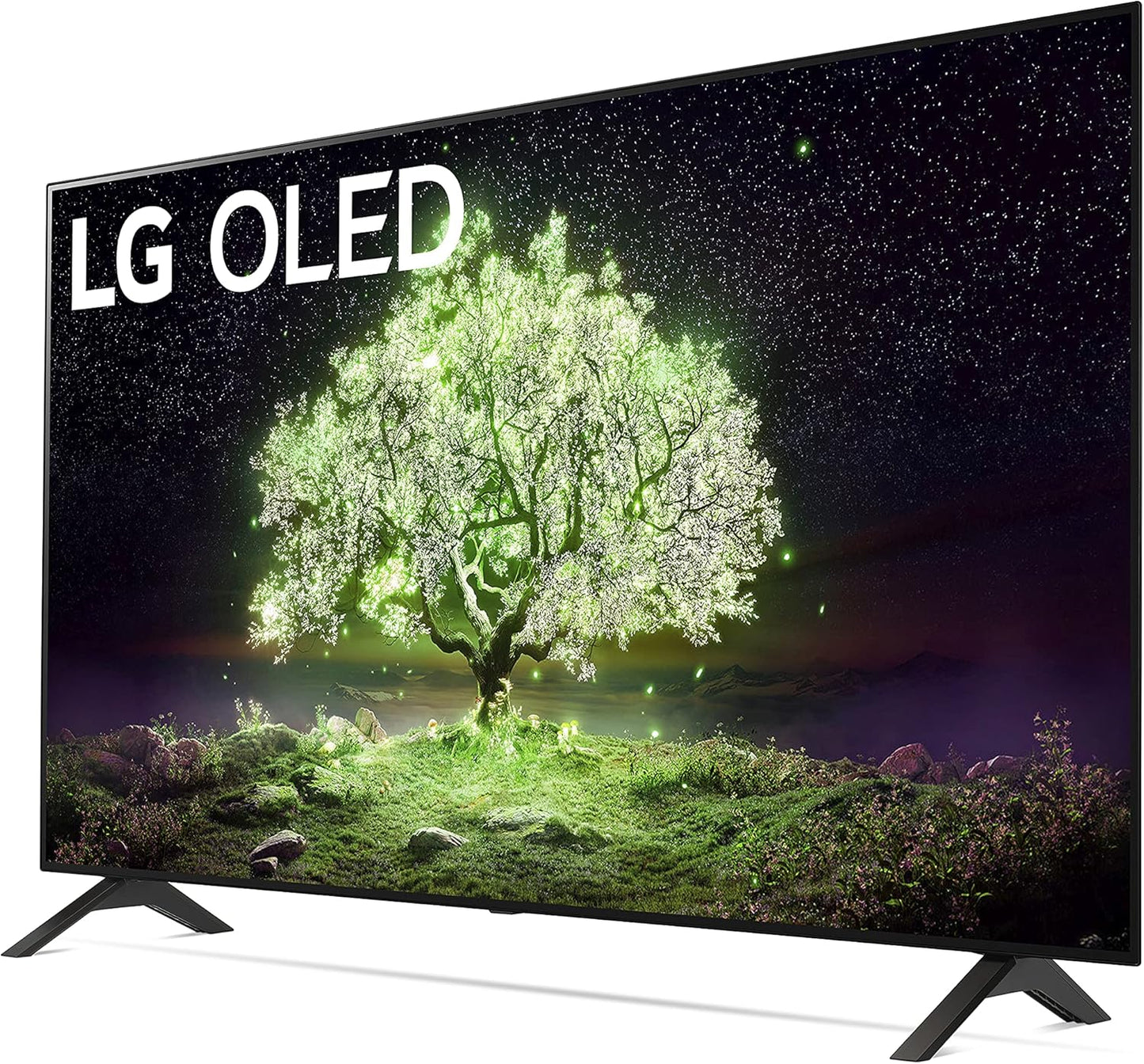 LG OLED48A1PUA 48-Inch 4K Smart OLED TV Bundle (Used)