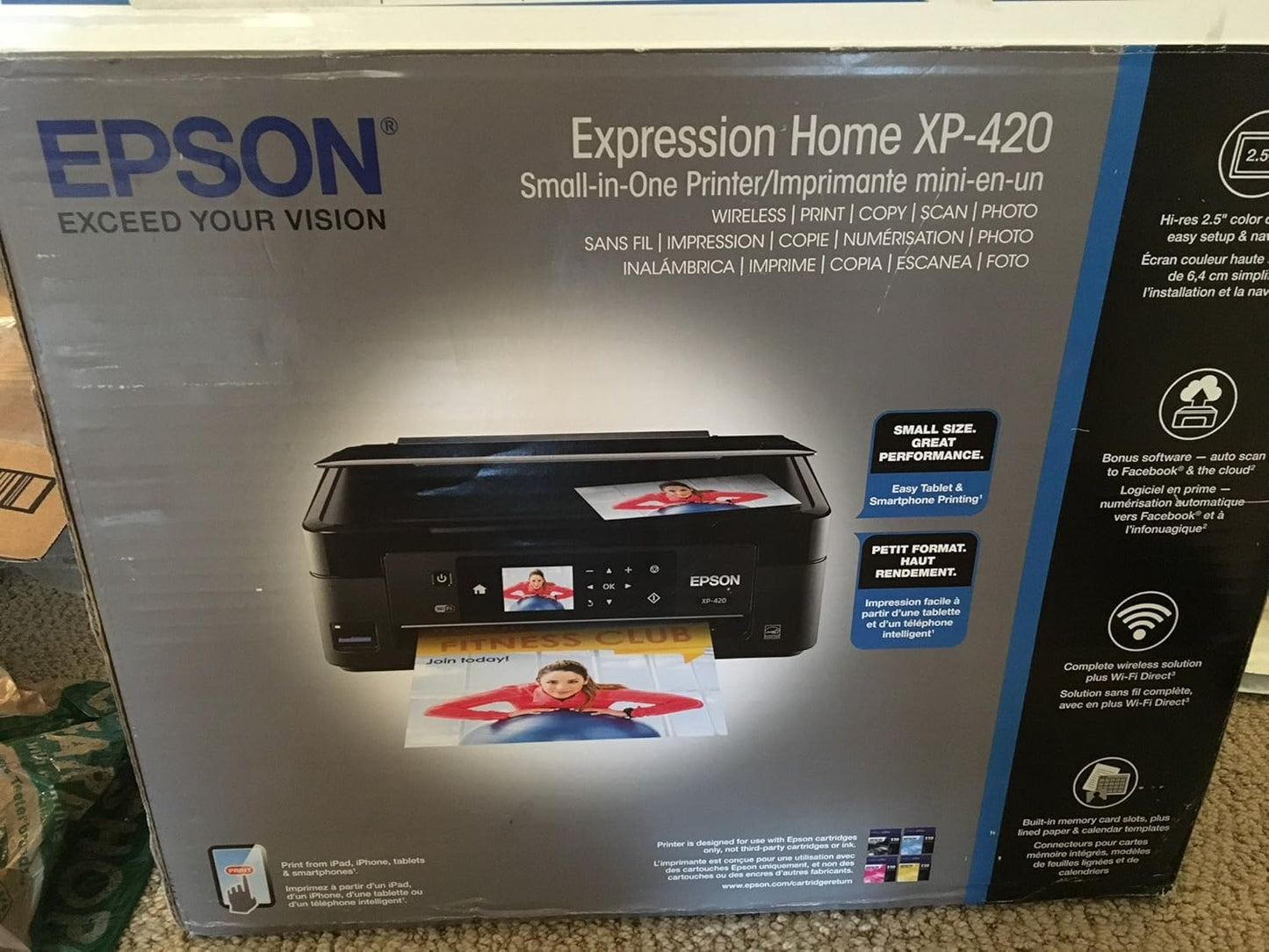 Epson XP-420 Wireless Color Photo Printer Scanner Copier