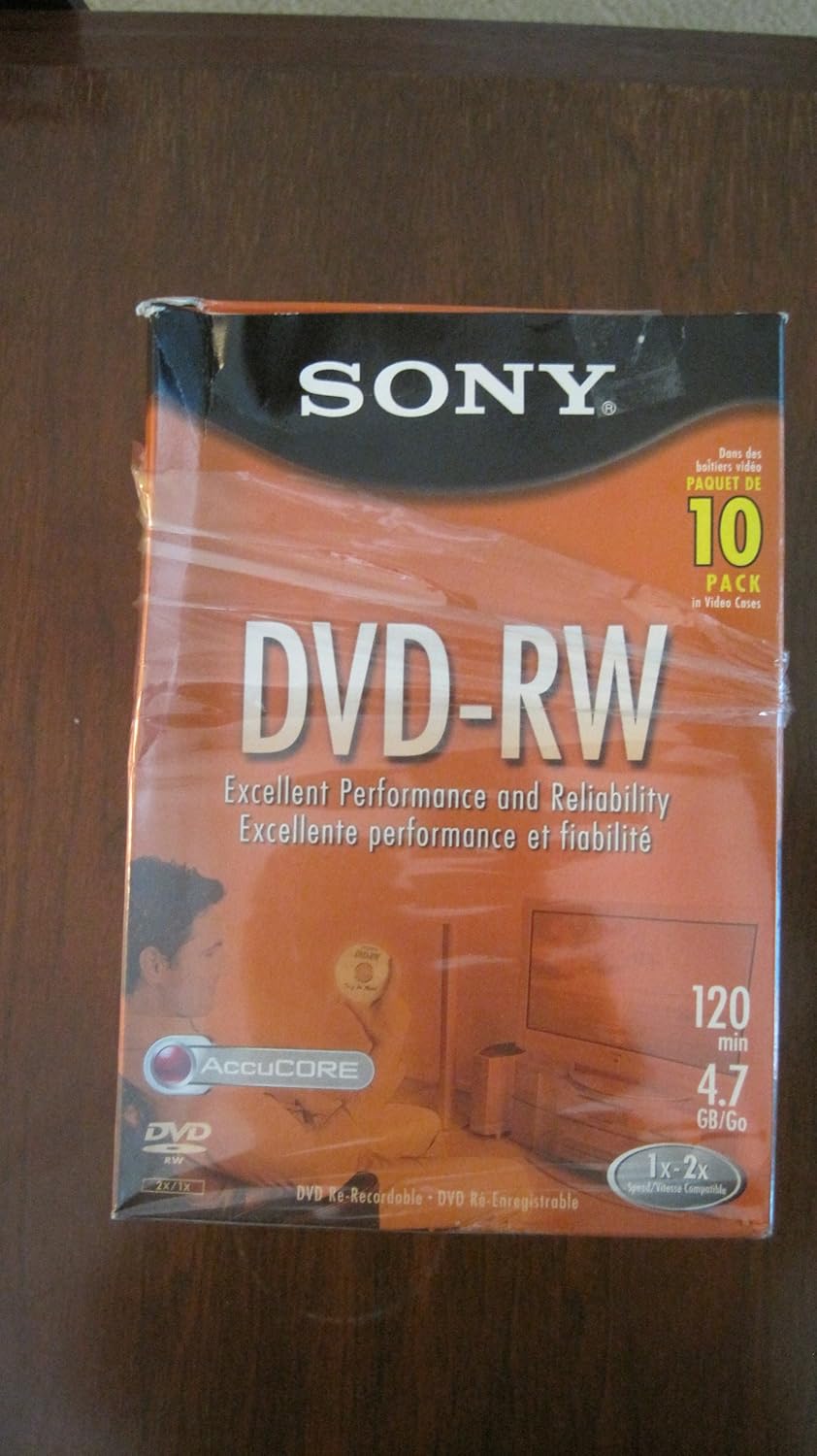 Sony 4328278791 DVD-RW Discs 9-Pack Rewritable