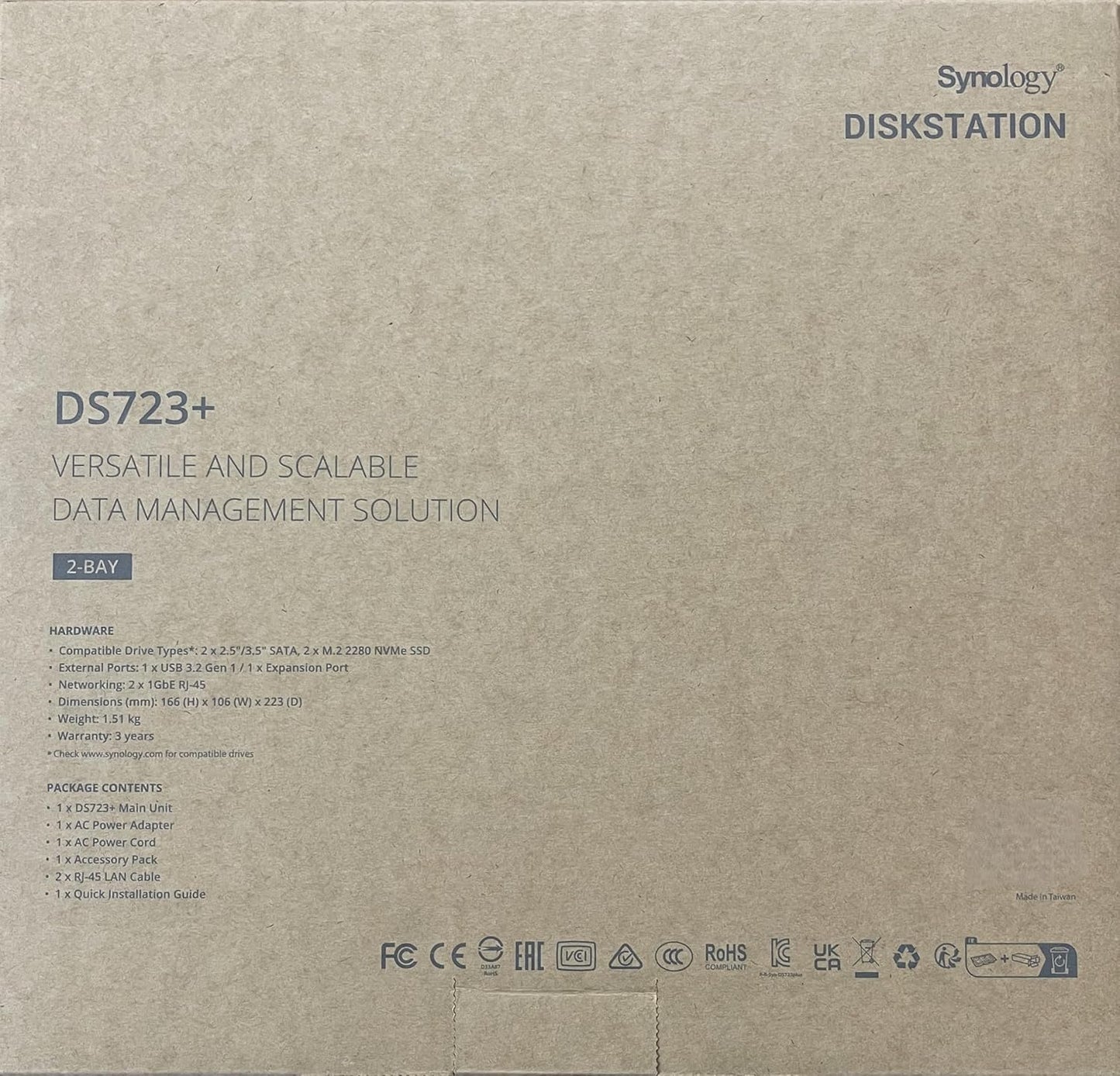 Synology DS723+ 6TB NAS Bundle 2-Bay DiskStation